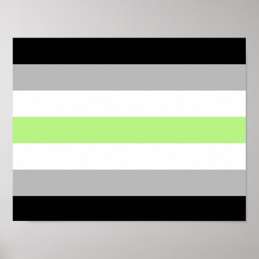 Agender Pride-vlag Poster (Voorkant)