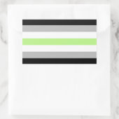Agender Pride Vlag Rechthoekige Sticker (Tas)
