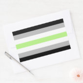 Agender Pride Vlag Rechthoekige Sticker (Envelop)