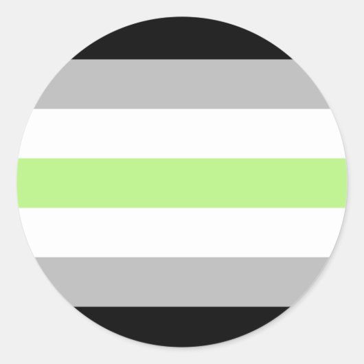 Agender Pride Vlag Ronde Sticker (Voorkant)