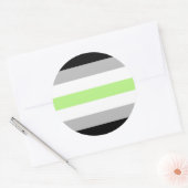 Agender Pride Vlag Ronde Sticker (Envelop)