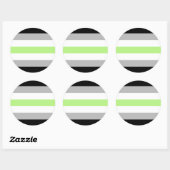 Agender Pride Vlag Ronde Sticker (Vel)