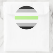 Agender Pride Vlag Ronde Sticker (Tas)