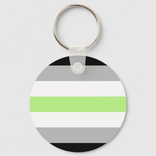Agender Pride-vlag Sleutelhanger (Voorkant)