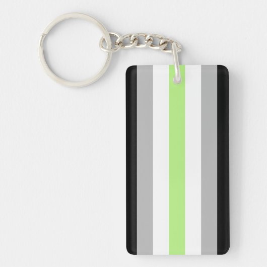 Agender Pride-vlag Sleutelhanger (Voorkant)
