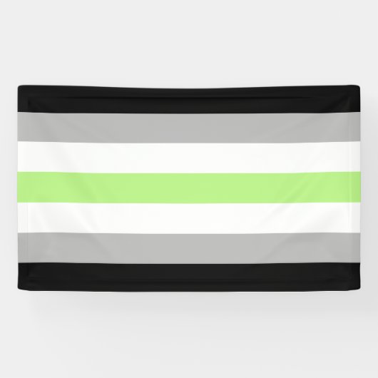 Agender Pride Vlag Spandoek (Horizontaal)
