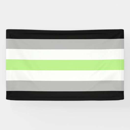 Agender Pride Vlag Spandoek (Horizontaal)