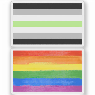 Agender Pride Vlag Sticker