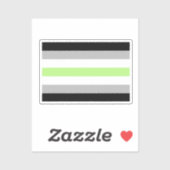 Agender Pride-vlag Sticker (Vel)