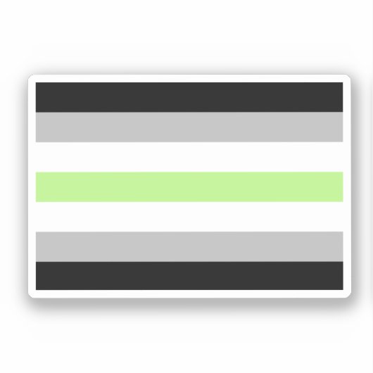 Agender Pride-vlag Sticker (Voorkant)