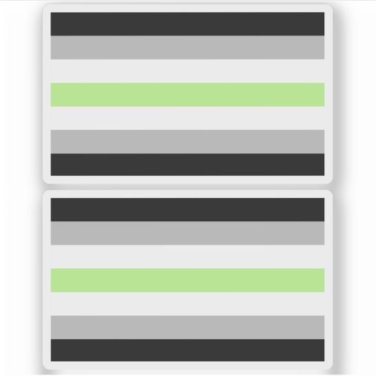 Agender Pride-vlag Sticker (Voorkant)