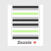 Agender Pride-vlag Sticker (Vel)