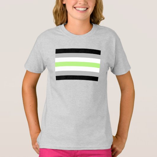 Agender Pride-vlag T-shirt (Voorkant)