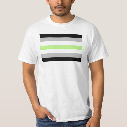 Agender Pride Vlag T-shirt (Voorkant)