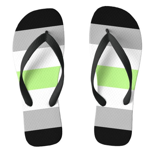 Agender Pride-vlag Teenslippers (Voetbed)