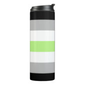 Agender Pride-vlag Thermosbeker (Gedraaid links)