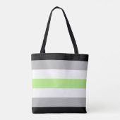 Agender Pride Vlag Tote Bag (Achterkant)