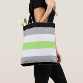 Agender Pride Vlag Tote Bag (Dichtbij)