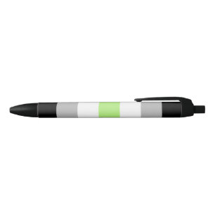 Agender Pride-vlag Zwarte Inkt Pen