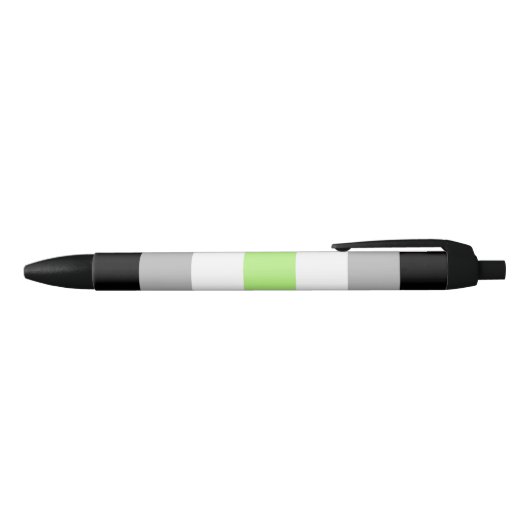 Agender Pride-vlag Zwarte Inkt Pen (Bovenkant)