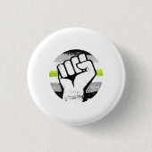 Agender Pride Vuist Cirkelprint Ronde Button 3,2 Cm (Voorkant)