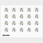 Agender Pride Vuist Cirkelprint Ronde Sticker (Vel)