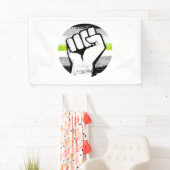 Agender Pride Vuist Cirkelprint Spandoek (Insitu)