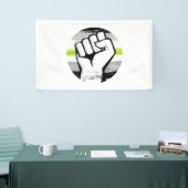 Agender Pride Vuist Cirkelprint Spandoek (Beurs)