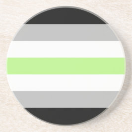 Agender Pridevlag – Agender identiteit LGBTQIA+ Zandsteen Onderzetter