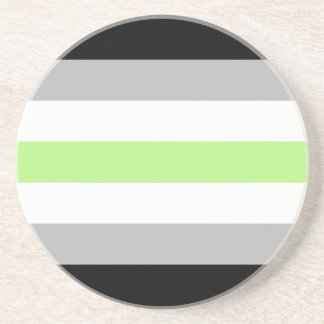 Agender Pridevlag – Agender identiteit LGBTQIA+ Zandsteen Onderzetter
