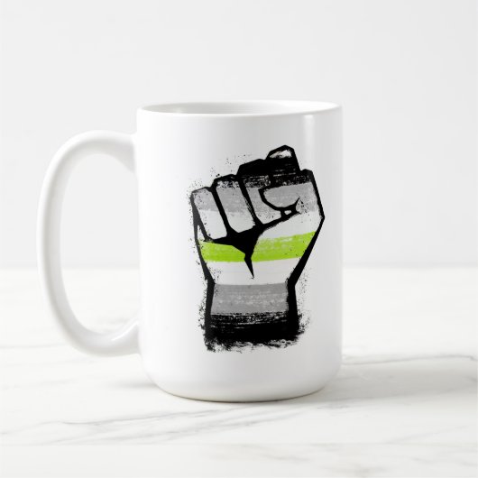 Agender Protest Vuist Koffiemok (Links)