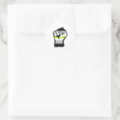 Agender Protest Vuist Ronde Sticker (Tas)
