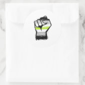 Agender Protest Vuist Ronde Sticker (Tas)