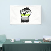 Agender Protest Vuist Spandoek (Beurs)