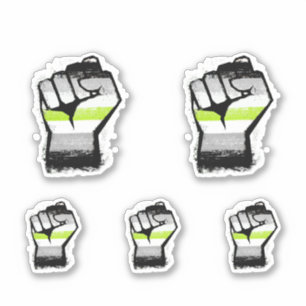 Agender Protest Vuist Sticker
