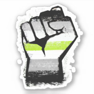 Agender Protest Vuist Sticker