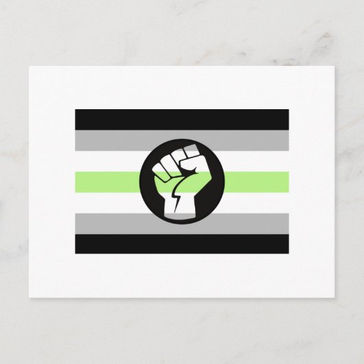Agender Protestvlag Briefkaart (Voorkant)