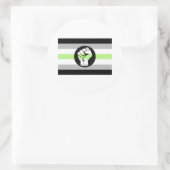 Agender Protestvlag Ronde Sticker (Tas)