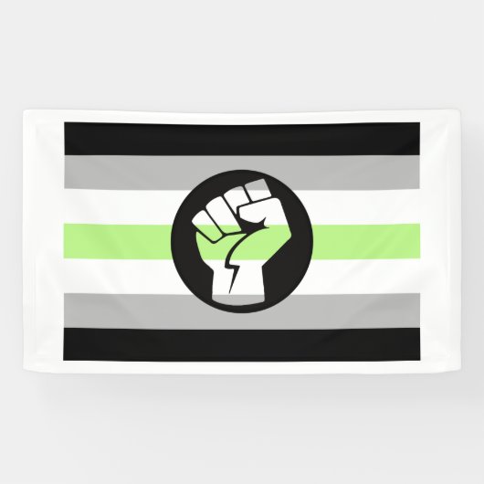 Agender Protestvlag Spandoek (Horizontaal)