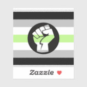 Agender Protestvlag Sticker (Vel)
