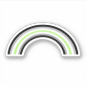 Agender Rainbow Sticker (Voorkant)
