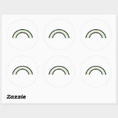 Agender Regenboog Ronde Sticker (Vel)