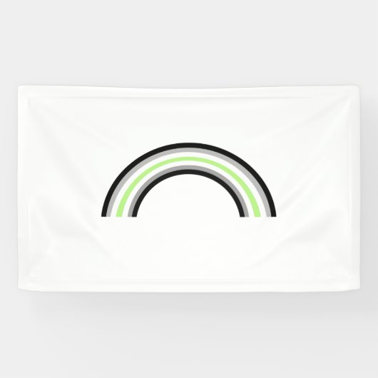 Agender Regenboog Spandoek (Horizontaal)