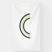 Agender Regenboog Spandoek (Verticaal)