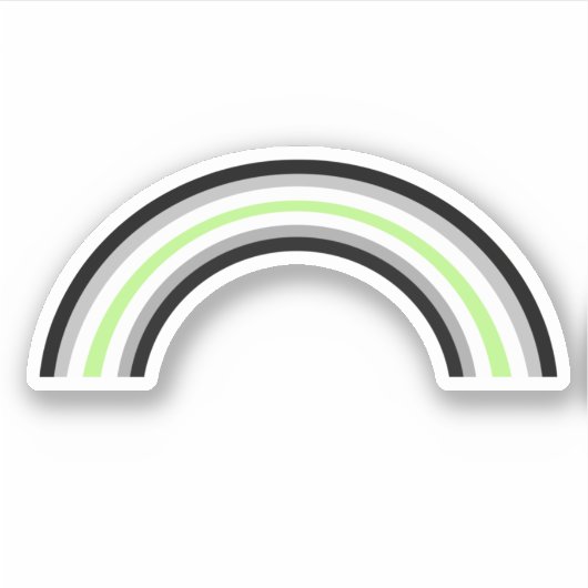 Agender Regenboog Sticker (Voorkant)