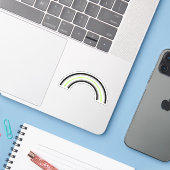 Agender Regenboog Sticker (Laptop met iPhone)