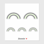 Agender Regenboog Sticker (Vel)