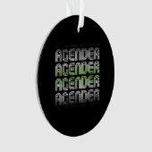 Agender Retro Pride Ornament (voorkant)
