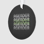 Agender Retro Pride Ornament (voorkant)