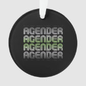 Agender Retro Pride Ornament (voorkant)